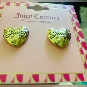 Juicy Couture Heart Earrings with Silver AccentsNWT